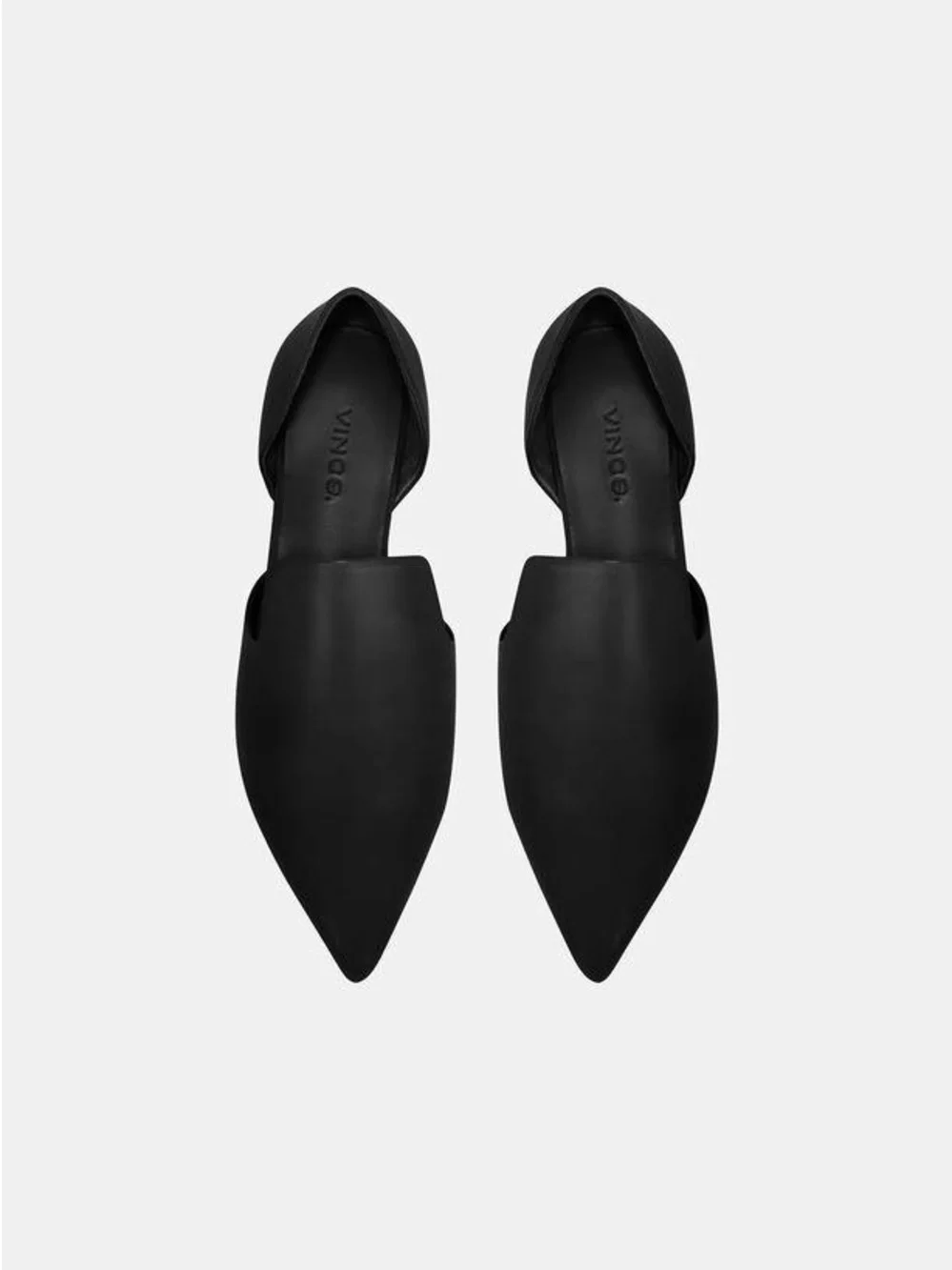 Vince Damris Black Siviglia Calf Flats Size 10